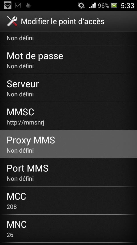 comment regler les mms sur xperia s